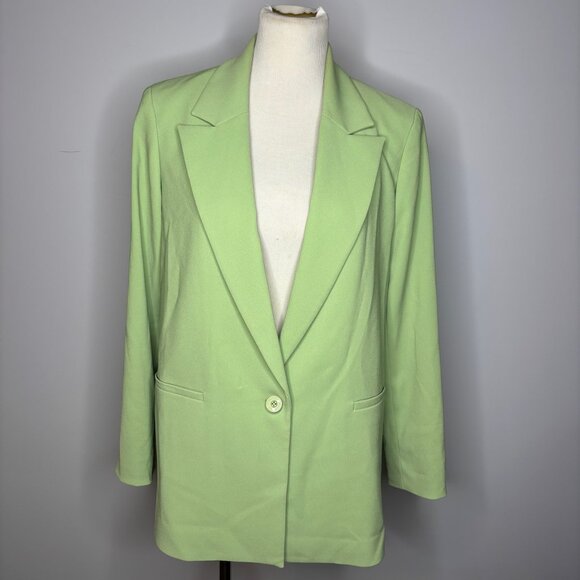 Alice + Olivia - Green Denny One Button Blazer - Picture 1 of 4